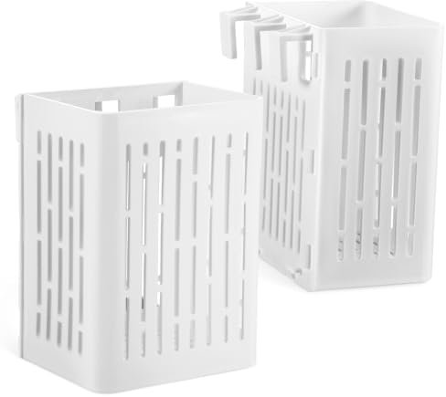 Sosoport 2pcs Plant Basket Aquarium Planters for Live Plants Hanging Aquarium Plant Holder Fish Tank Plant Cup Aquarium Live Plant Holder Hanging Aquatic Holder Plants Cup Plastic White