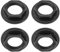 4Pcs Sink Tap Back Nut 1/2 BSP Plastic Back Nuts Accessories for Bathroom Basin Taps Mixers Round Faced Flanged Back Nuts Home Tools Black