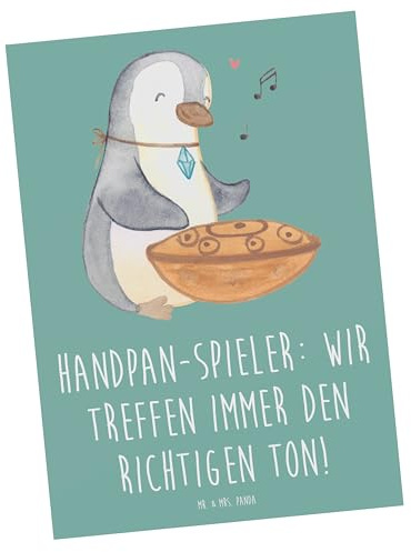 Mr. & Mrs. Panda Postkarte Handpan Spieler - Geschenk, Instrument, Postkarten, Klangschalen, Musizieren, Fotokarte, Musiker, Lernen, Ansichtskarte, Ansichtskarten, Klänge, Harmonie, Musik, Grußkarte