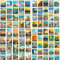 100 Stück Weltreisen Sticker Berühmte Landschaft Reise Aufkleber Wasserfestes Vinyl Aufkleber Set Geeignet für Koffer, Autos, Fahrräder, Helme, Laptops, Skateboards