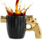 Revolver-Tasse Tasse mit Pistolengriff Pistole Waffes Trinkbecher - 320ml Steingut-Becher mit Revolvergriff, Coole Revolver-Keramiktasse, Vatertagsgeschenk Tasse, Ruhestandsgeschenke für Väter