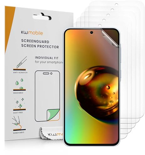 kwmobile 6X Displayschutzfolie kompatibel mit Samsung Galaxy A36 5G Folie - klare Schutzfolien Set in transparent