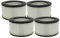 vhbw 4x filtro compatibile con Trendline 18L, 20L aspiracenere - filtro HEPA nero/bianco