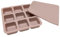 Xistuoz Ice Trays for Freezer with Lid - 9-Grid Ice Tray with Lid Freezer Cubes | Square Ice Mold, Cocktail Ice Molds, Large Ice Tray for Alcohol, Coffee, Beverages