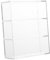Garneck Miniature Bookcase Bookshelf Doors Doll House Supply Mini Cake Dessert Cabinet Acrylic Decorative Miniature Furniture