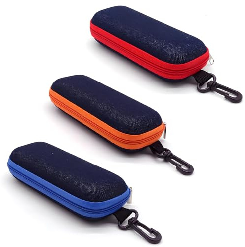 Cosswe Brillenetui Hardcase,3 Stück Sonnenbrille Etui