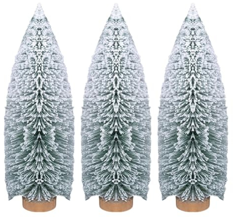 Flaroey Snowflake Christmas Tree Mini Christmas Tree Ornaments Desktop Decorations Small Christmas Items 30cm