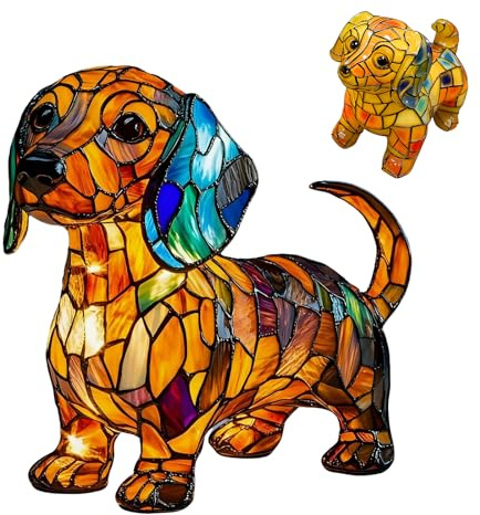 TZQFROCE Dackel Nachtlicht Hundeserie Lampe Niedliche Vintage-Tischlampe Haustier Dekolampe 3D Tischlampe Wohndekor für Schlafzimmerbeleuchtung für Katzen & Hundeliebhaber