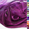 TOLKO 1m Organza Stoffe zum Nähen Meterware | Hauch Zart, Fein, Durchsichtig | zum Dekorieren Basteln 145cm breit | leichter Glanz Stoff für Gardine Vorhänge Tischdecken Deko Schals (Violett Schwarz)