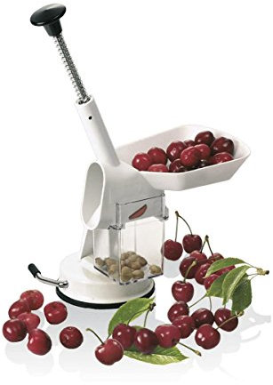 Bouchonnerie Jocondienne N4044 Dénoyauteur de Cerise Pied Ventouse Plastique Blanc 11 x 29 x 10,5 cm