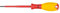 HAZET 810VDE-25 Slot Profile Screwdriver for Electricians with Protective Insulation and Burnished Tips - Multi-Colour