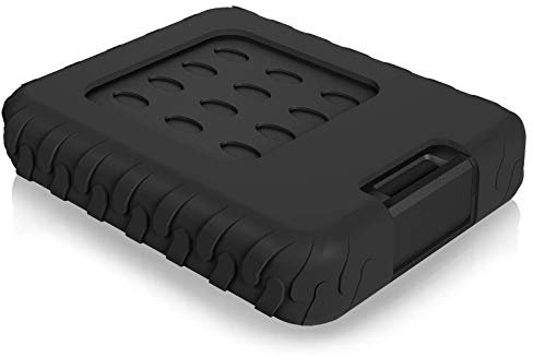Icy Box IB-279U3 Externes wasserfestes Gehäuse für 2,5 (6,35 cm) SATA HDD/SSD mit USB 3.0 (UASP) und SATA III, IP65-Klasse (schwarz)