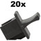 Faconet® 20x RJ45 Staubschutz Schutzkappe Hüllen für Switch Patch Panel Router LAN Buchse Schutzstecker schwarz, RJ 45 Socket protecter snap-in and dust cover
