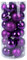 ecosway 24 x Rund Weihnachtskugeln Kugeln XMAS TREE Weihnachtsbaum Deko Weihnachten Kugeln Party Supplies Weihnachten Ornament, violett 4cm