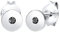 Elli DIAMONDS Earrings Women Circle Geo Black Diamond (0.03 ct.) in 925 Sterling Silver