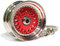 VmG-Store BBS Style Matt Schwarz/Chrom Felge Schlüsselanhänger - massiver Anhänger S043 (Rot, Felge Chrom)