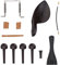 4/4 Violine Beschläge Set, Ebenholz Saitenhalter Stimmwirbel Kinnhalter Wirbel Tuners Endpin