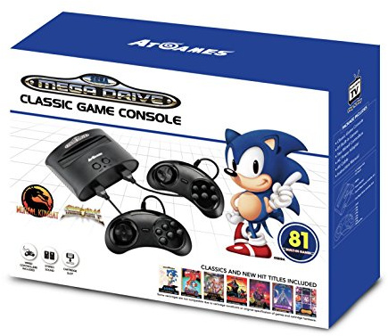Sega Mega Drive Classic Game Retro Console 81 Built-In Games (Renewed)