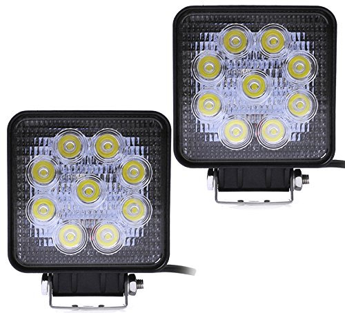 Greenmigo 2X 27W Auto LED Offroad Arbeitsscheinwerfer Arbeitsleuchte 12V 24V Spot Strahl Rückfahrscheinwerfer Quadrat für Traktor