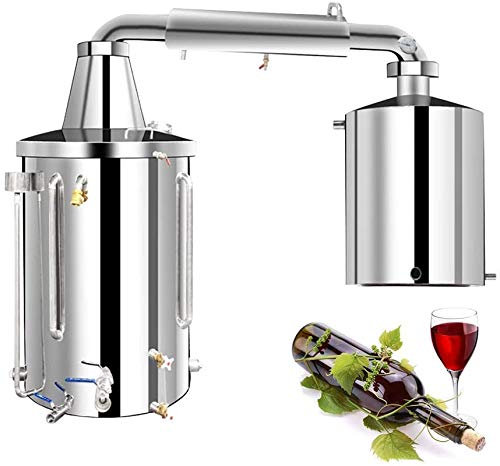 Fayelong 50L-210L DIY Home Moonshine Still Alembic Spirits Alcohol Essential Oil Water Distiller 304 Stainless Steel Wine Making Kit Oil Boiler With Water Pumpwith Water Pump (110L)