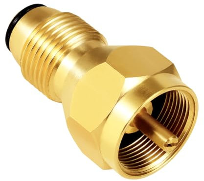 Hooshing Adaptateur de recharge de propane universel pour petite bouteille de propane jetable en laiton massif pour réservoir de propane Atapter de gaz Lp 0,5 kg Raccord rapide