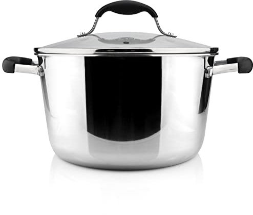 AVACRAFT 18/10 Tri-ply Stainless Steel Multipurpose Pot, Dutch Oven Casserole Stock pot with Lid, Ergonomic Heat Proof Handles, Best Chefâ€™s Pan with Glass Lid in Pots and Pans (5 Quart)