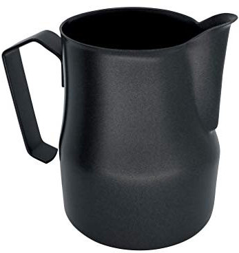 Scarlet espresso - Bricco per latteL'Art Profi in acciaio INOX 18/10 con rivestimento antiaderente, di alta qualità 350 ml Nero
