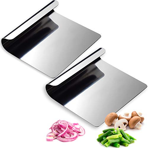 Juego de 2 Hausfelder AYUDANTES DE COCINA MULTIUSOS, juego de acero inoxidable 18/10 12x14 cm: recogedor de verduras, espátula cocina
