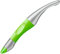 STABILO Ergonomischer Tintenroller für Rechtshänder - STABILO EASYoriginal metallic in neongrün/metallic - Einzelstift - Schreibfarbe blau (löschbar) - inklusive Patrone, 1 Stück (1er Pack)