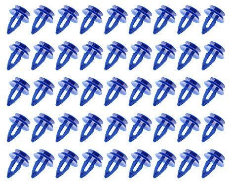 YINETTECH 50 x Auto-Zierleisten-Clips LR027255 blau Kunststoff vorne hinten Radlauf Zierleisten Befestigungen kompatibel mit Range Rover Evoque