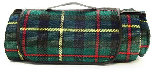 Picknickdecke grün 135x190 cm mit Isolierfunktion Campingdecke Stranddecke 500g