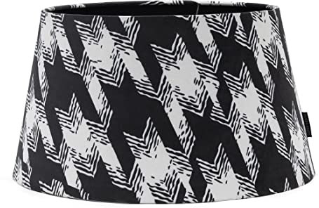 Riviera Maison - Lampenschirm - Pied-de-Poule - Polyester, Samt - schwarz/weiß - (ØxH) 45 x 25 cm