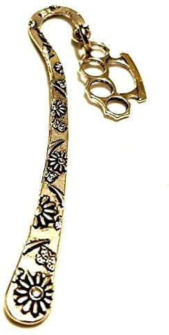 Tibetan Silver Knuckle Duster, Knuckleduster, Knuckle-Duster Bookmark/Educated Gangsta' Gift/Booklover Gift/Manga Cosplay Bookmark