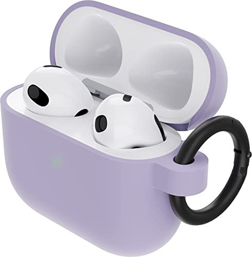 OtterBox Soft Touch Kopfhörer Hülle für AirPods 3. Gen 2021, stoßfeste, sturzsichere, ultraflache, kratz- und abriebfeste Schutzhülle für Apple AirPods, inklusive Karabiner, Lila