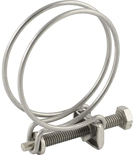 Drahtschlauchschellen zum Befestigen von Schläuchen mit Spiraleinlage Spiralschlauchschelle (Werkstoff: Edelstahl - Ø Spannbereich: 40-45 mm)