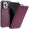 Mobiskin cover compatibile con Apple iPhone 14 PRO (6,1 pollici), custodia con pelle rivestita, flip case ultra-sottile, custodia protezione, viola