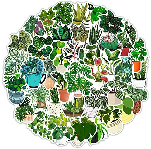 Graffiti-Aufkleber,50 grüne Pflanzen-Gekritzel-Aufkleber für Laptop Umschlag Notebook Bullet Journals Planer Kartenherstellung