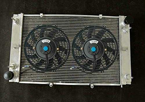 FSMOTO 5 CORE con 2 Radiatori olio per radiatore in alluminio Pors-che 928 Coupe GT S4 S V8 4.7L/5.0L AT + ventola