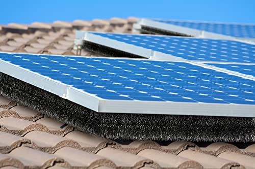 Forega - Spazzola per Grondaia 42m | Protezione Foglie e Rami | Difesa Animali e Uccelli | Installazione Facile | Adatta per Grondaie Semicircolari, Nero, Ciniglia