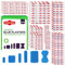SOL 200pk Assorted Blue Plasters for Catering and First Aid - Strong Adhesion Detectable Plasters - Waterproof, Assorted Sizes, Protects Cuts from Dirt - Ideal for Kitchens, Food Prep, and Safety Kit