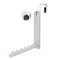VIAV Design Over Door Hanger Hooks,Foldable Drying Rack with 6 Grooves for Hanging Clothes, Over Door Towel Rack for Clothes, Coat, Behind Bathroom Door Fits Doors ≤4cm 1Pcs (White)