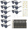 HIQE-FL 22 stuck Jga Brille Team Braut Armbänder,Herz Sonnenbrille,Jungesellinnenabschied Frau Accessoires,Bride Armband,Party Sonnenbrillen Set Herz,JGA Deko Accessoires
