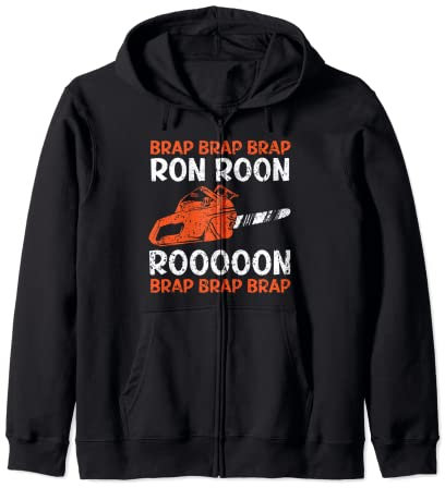 Tree Surgeon Logger Chainsaw Lover Arborist Lumberjack Zip Hoodie