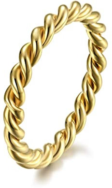 Minimalistischer Stil Mehrsträngige Spirale Vorbereitung Twist Ring Ring Literarische Flut Männlich Unisex Zeigefinger Paar Ring Männer Und Frauen Hand Schmuck Urlaub Geschenk Mit Tasche ( Color : Sty