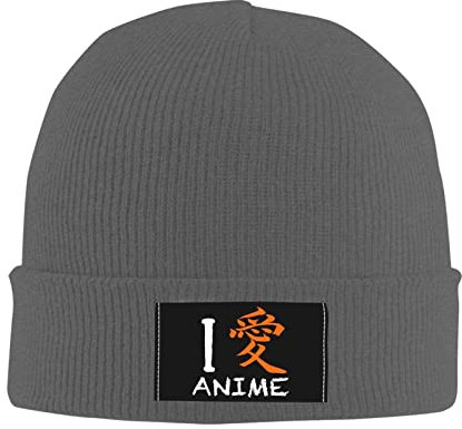 351 Herren Damen Wintermütze Ich Liebe Anime Beanie Mütze Bequeme Sportmütze Klassische Slouchy Beanie Mütze Für Outdoor Winter Mädchen