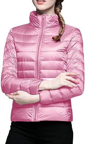 Surttan Piumino Donna Leggero 100 Grammi Corto Giubbotto Imbottito con Cappuccio Rimovibile Trapuntato Elegante Caldo Giubbino Mezza Stagione Giacca Invernale Moda