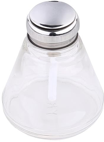 DOITOOL Bouteille Distributeur D’Alcool en Verre 220 ML Petite Taille Pompe Presse pour Produits Cosmétiques et Usage Maison et Extérieur