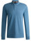 BOSS Mens Passerby Polo Shirt Long Sleeve Top Open Blue L