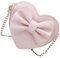 Holibanna 1 Stk Herzförmige Umhängetasche Mini-geldbörsen Für Frauen Damen Geldbörsen Schultertasche Einzelne Umhängetasche Makeup Tasche Die Kette Rosa Pu Paket Reisen