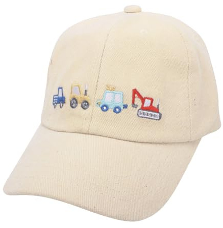 Baseballkappe für Kinder, Motiv: Bagger, Traktor, Truck, Stickerei, verstellbar, Baumwolle, gewaschen, Vintage, lustiger Sonnenhut für Jungen und Mädchen, Alter 2–8 Jahre